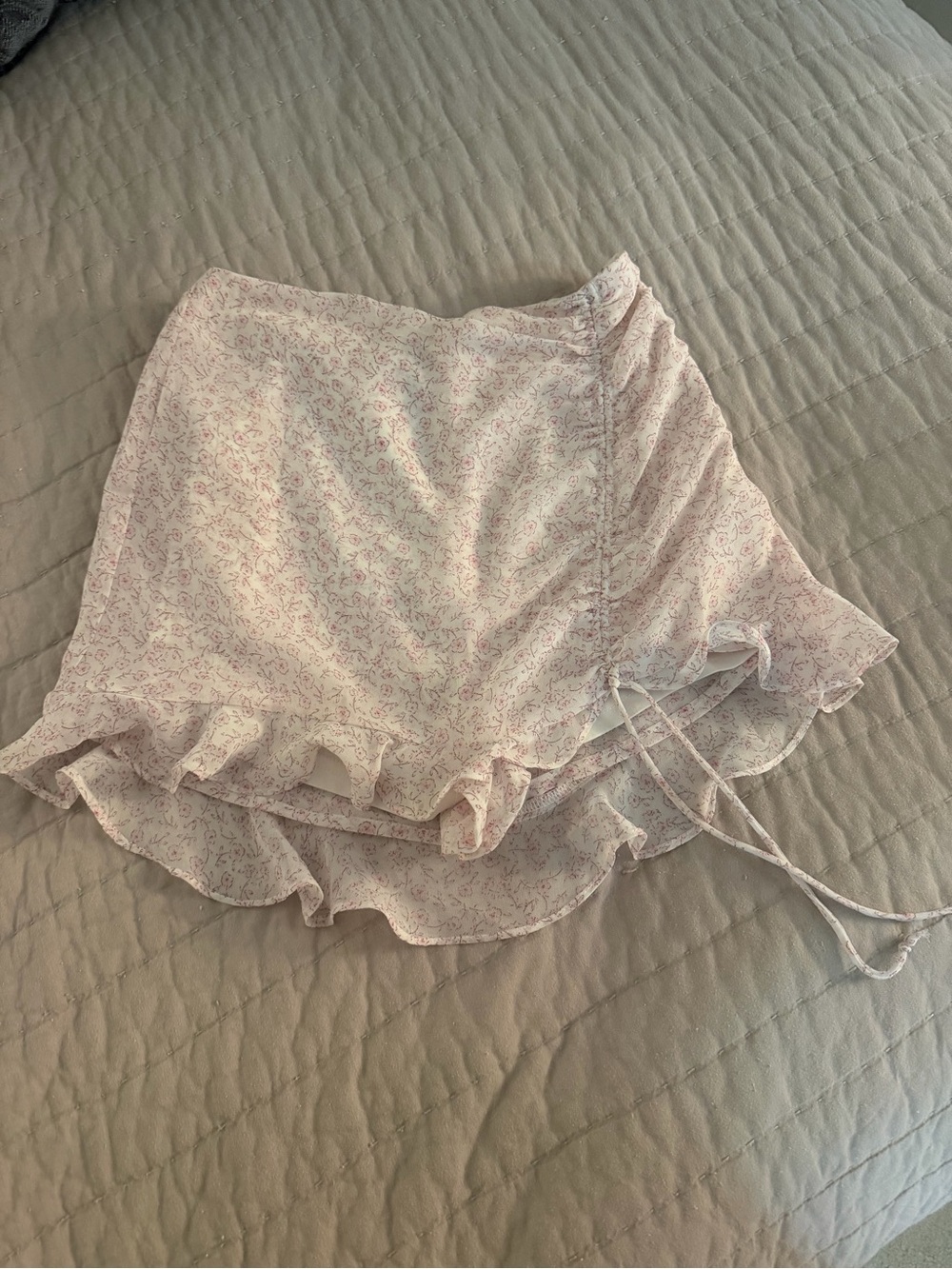 Cotton Candy LA Pink Floral Ruffle Skort